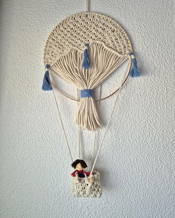Macrame balao de ar quente menino