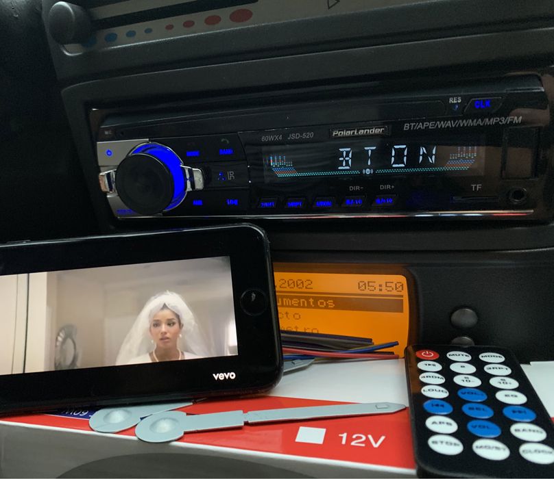 AutoRádio Tamanho UNIVERSAL 1Din,Chamadas, Bluetooth, USB, Cartão SD