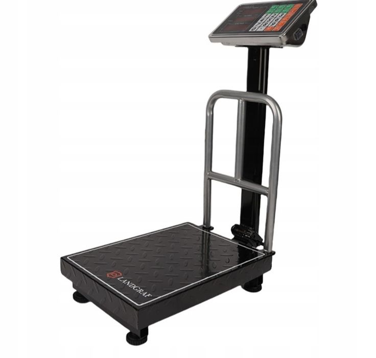Waga sklepowa platformowa z oparciem 150kg elektroniczna na akumulator