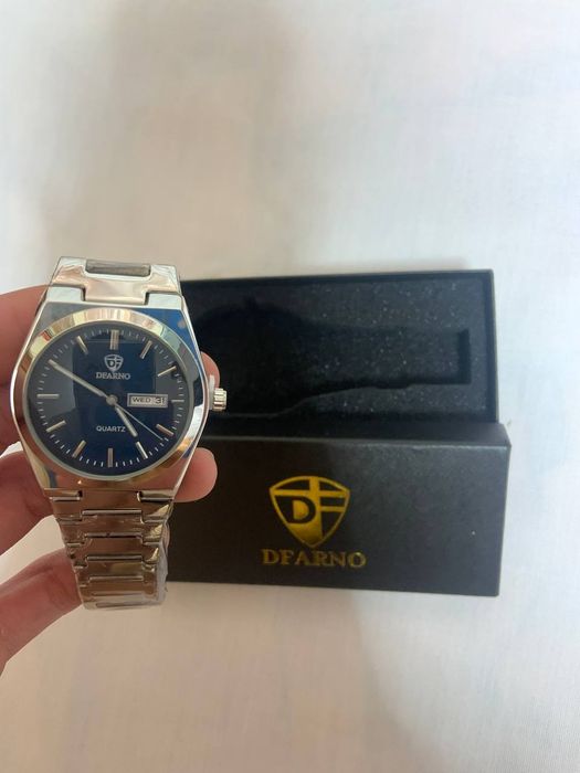 DFARNO Classic Silver Blue — чоловічий кварцовий годинник