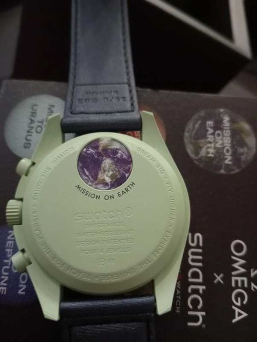 MoonSwatch SO33G100 Omega x Swatch - Earth Tone Strap Detail