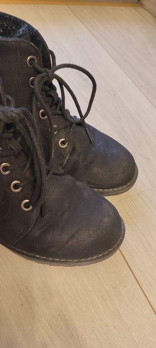 Kozaki trzewiczki dziewczęce czarne 33