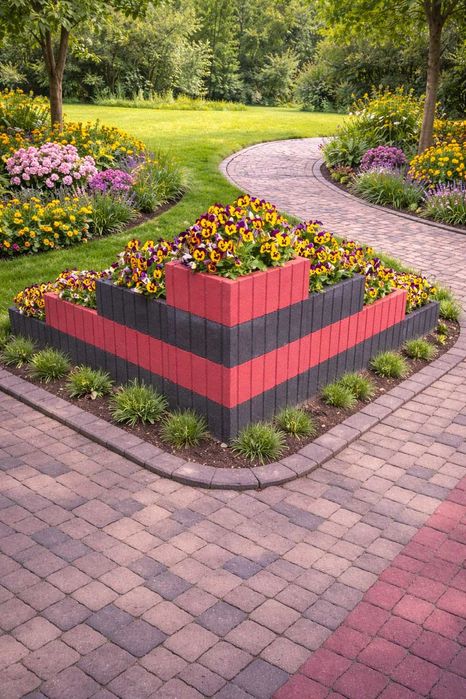 Gazony betonowe 60x40x20h donice ogrodowe donica gazon betonow.Wysyłka