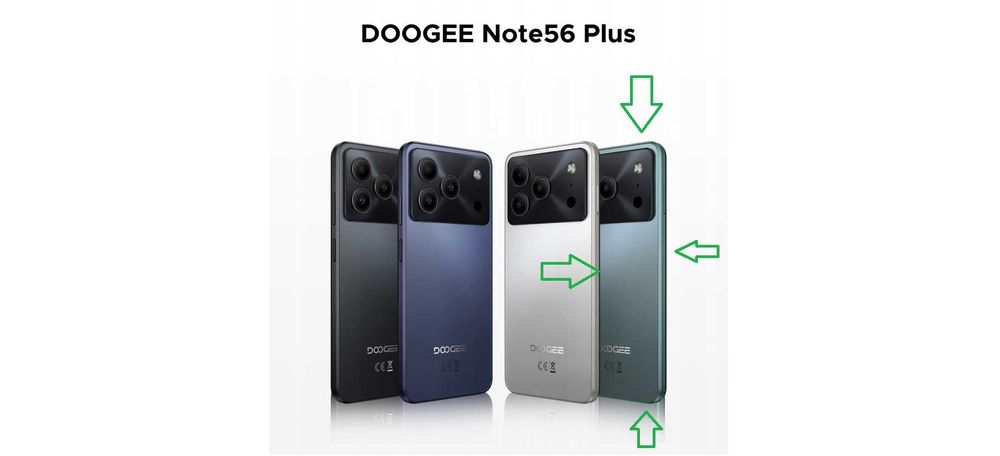 Smartfon Doogee Note56 Plus 6GB/256GB Dual sim 6150mAh NFC Zielony