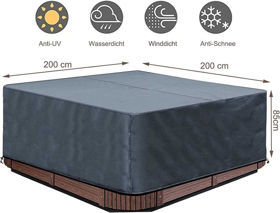 Cobertura de jacuzzi exterior.