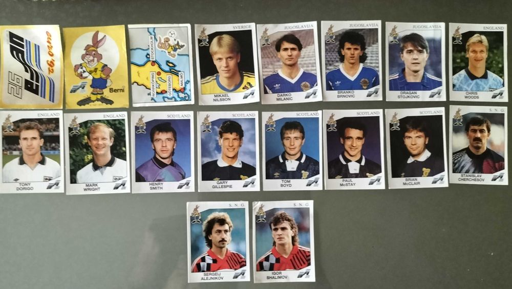 Lote de cromos recuperados "Euro 92" (lista na última foto)