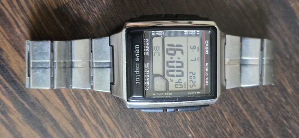 Коллекционные кварцевые часы Касио годинник Casio WV 59 E Wave Ceptor