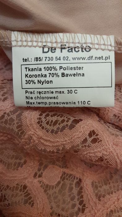 Sukienka koronkowa 38 De Facto.