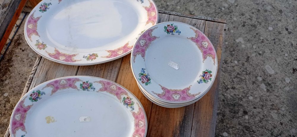 conjunto de chá vista alegre, conjunto de pratos