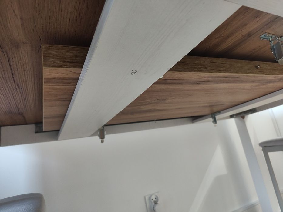 Nowoczesny, duży stół rozkładany + 4 krzesła | Styl skandynawski | IDE