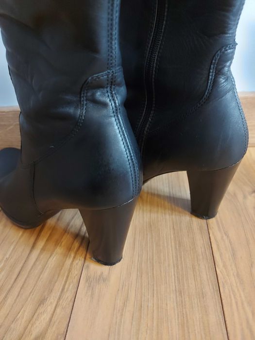 Lasocki kozaki eleganckie zgrabne obcas 38 skórzane