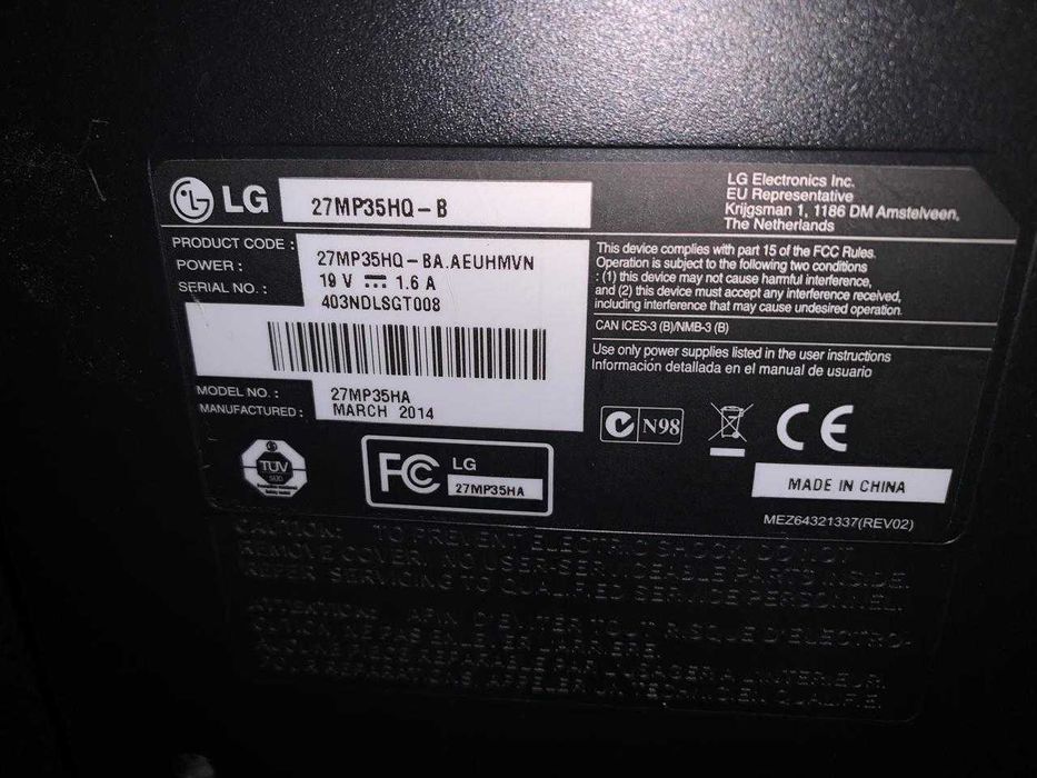 Монитор LG 27MP35HQ-B 27" FHD IPS