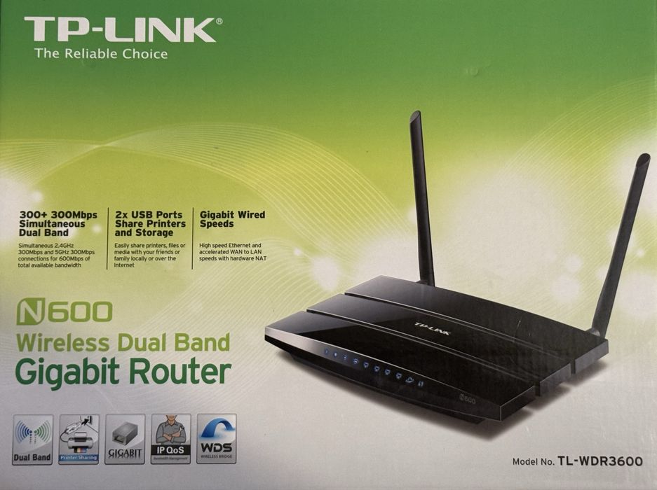 Router TP-LINK TL-WDR3600 N600 Wireles Dual Band Gigabit