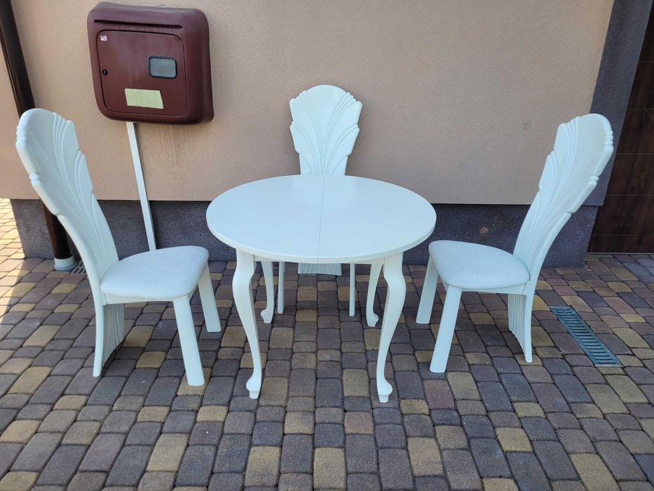 Ludwikowski Stół + Włoskie Krzesła Hollywood Regency Art Deco