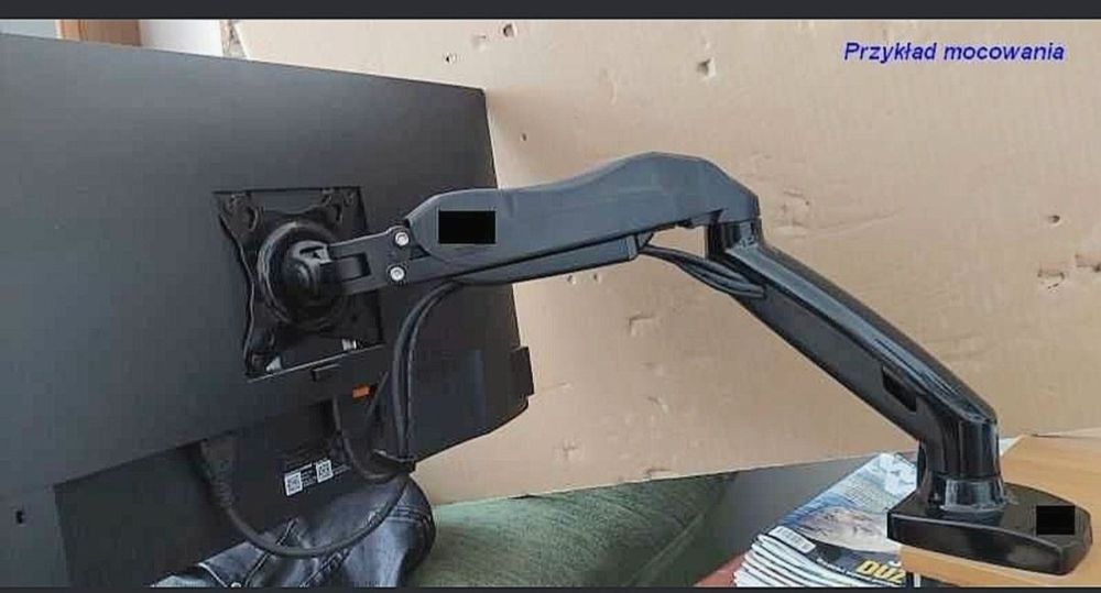 Ramię ruchome mocujące monitor o wadze do 6,5 kg 2 sztuki