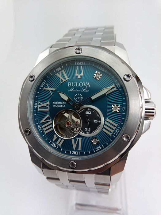 Часы с бриллиантовыми метками BULOVA 98D184 механика, автоподзавод