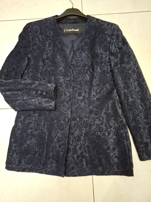Żakiet damski granatowy  żakardowy rozm. 42/44 "Louis Feraud"