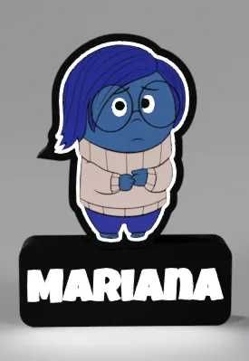 Candeeiro Tristeza (Divertidamente) com Nome Personalizado