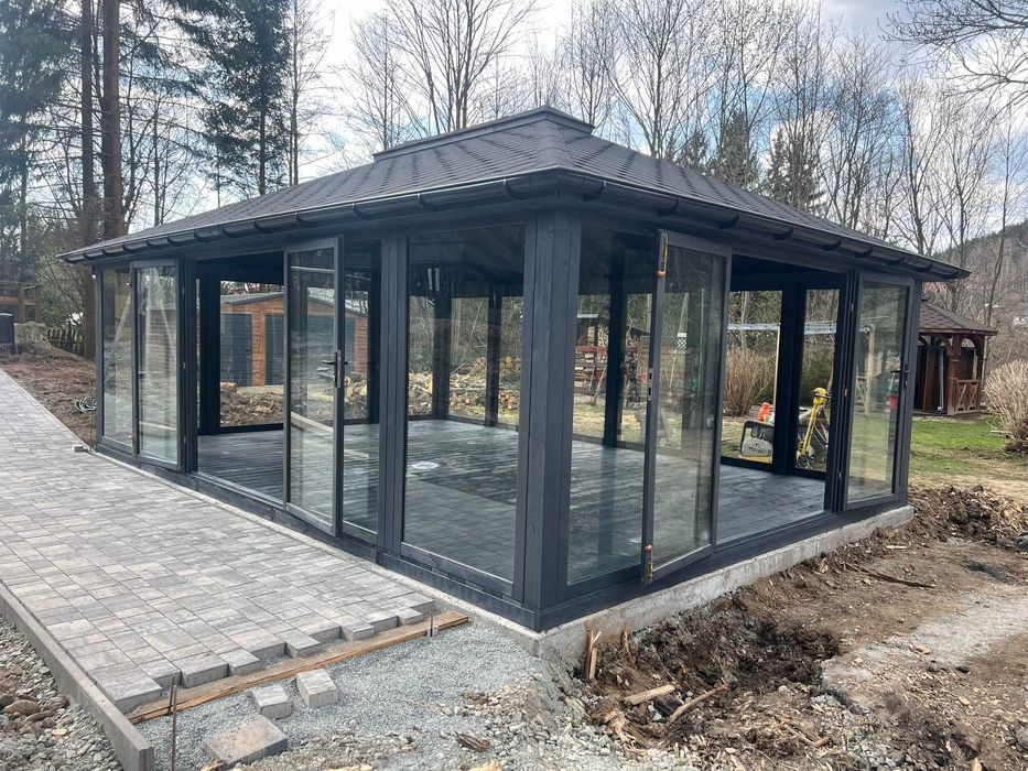 Altana altanka ogrodowa drewniana Ogród Zimowy A4 6m x 4M Full Glass!