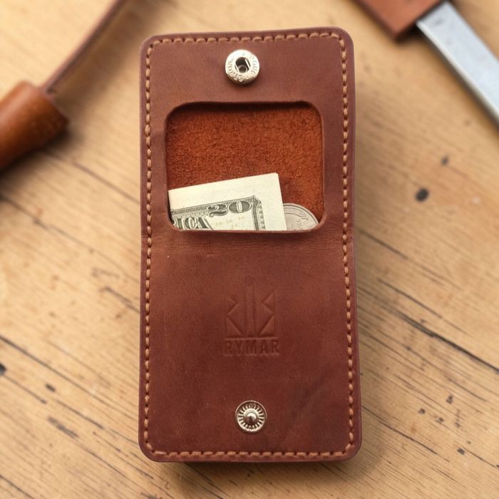 Шкіряна монетниця ручної роботи, натуральна шкіра, гаманець для монет