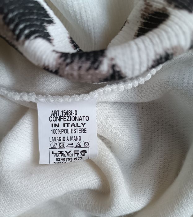 Bluzka biała z wzorem panterki