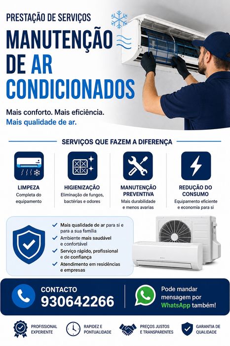 Limpeza e manutenção de ar condicionados