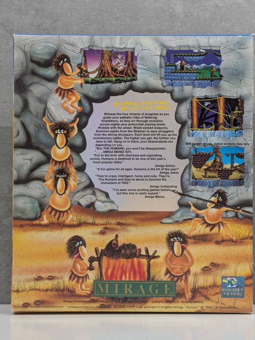 The Humans gra BIG BOX Amiga dyskietki z 1992 r.