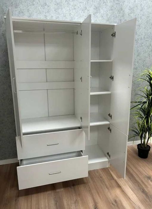 Guarda roupa branco 4 portas - envío gratis