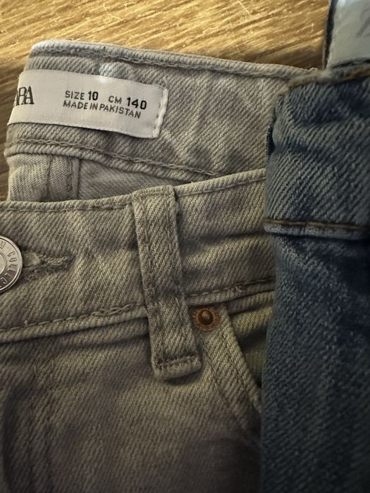 3 Calca de ganga de menina usado.  Bem estimado.