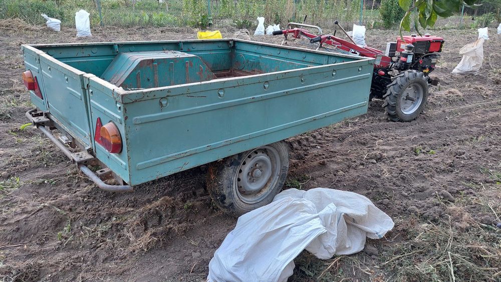 Причіп для авто та мотоблока, з опорним колесом