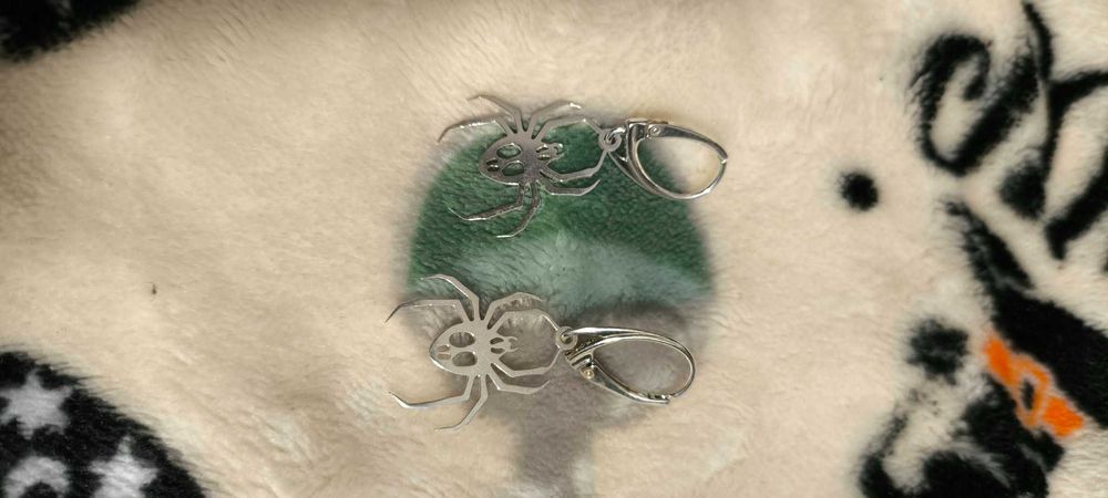 srebrne kolczyki gugu szpaku