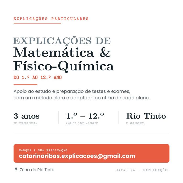 Explicações Particulares Rio Tinto
