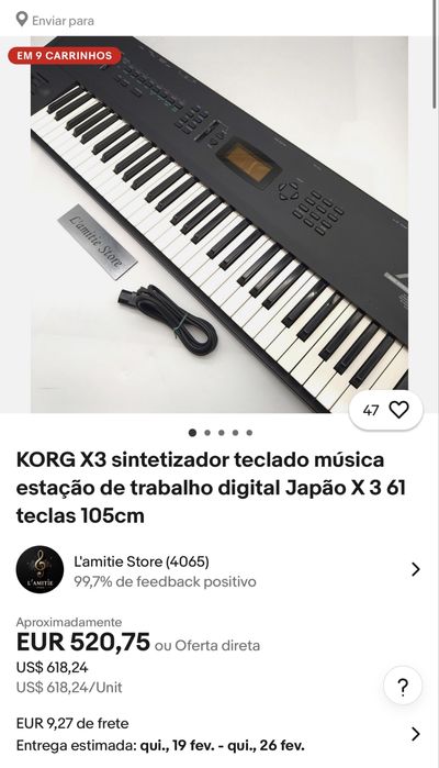 Teclado Novo (usado apenas em estudio)
