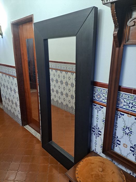 Espelho ikea moldura em madeira