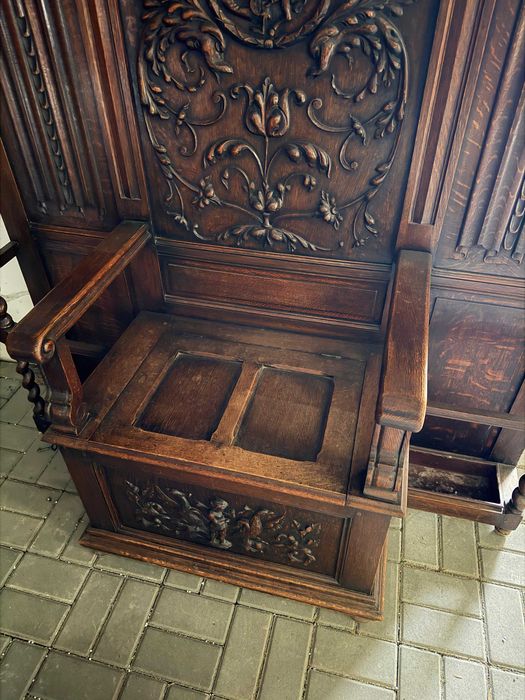 Garderoba Kufer Ławka Bretońska Lity Dąb Antyk Unikat