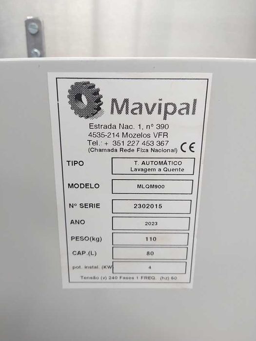 Mavipal | Tanque Automático de Lavagem a Quente ML QM900