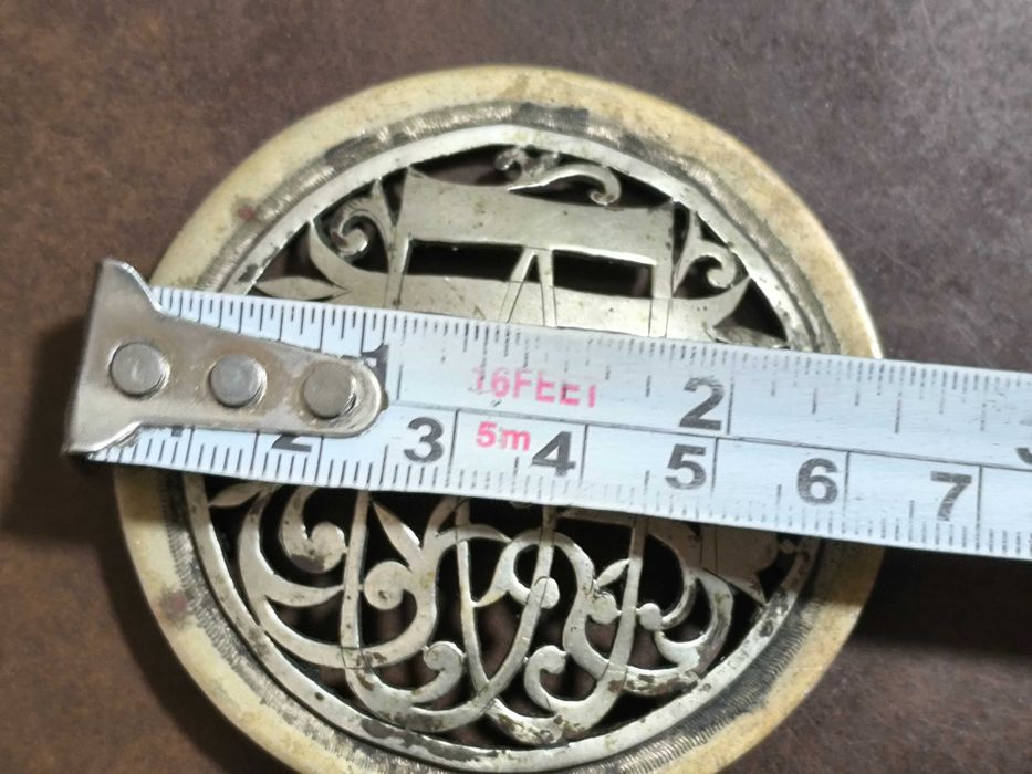 Серебряная фамильная ременная пряжка