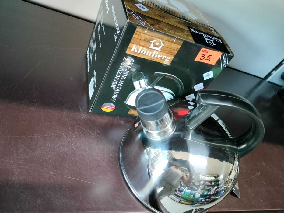 czajnik metalowy nie nagrzewająca się rączka mały gaz indukcja 1,5l no