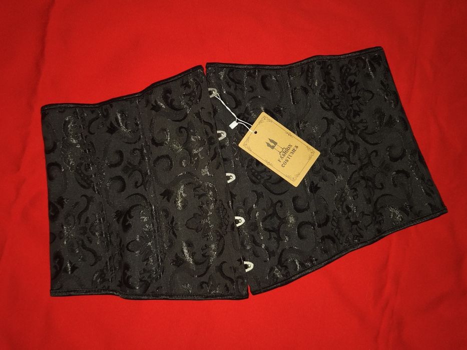 Корсет чорний 4XL зі шнурівкою