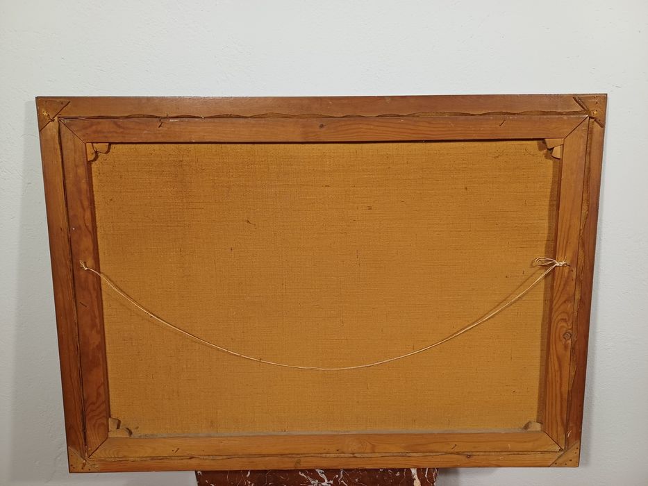 Stary obraz na płótnie sygnowany