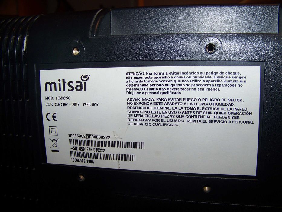 televisão led mitsai 16 polegadas com hdmi