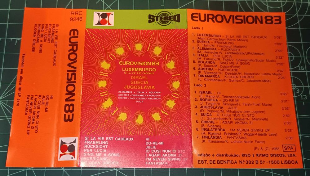 Cassette Eurovision 1983 - Luxemburgo