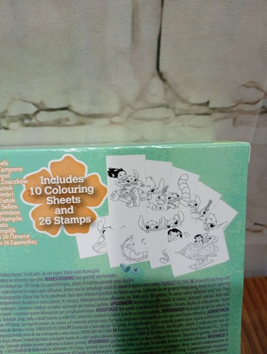 Zestaw stempli pieczątki dla dzieci Stitch 26 sztuk + kolorowanki