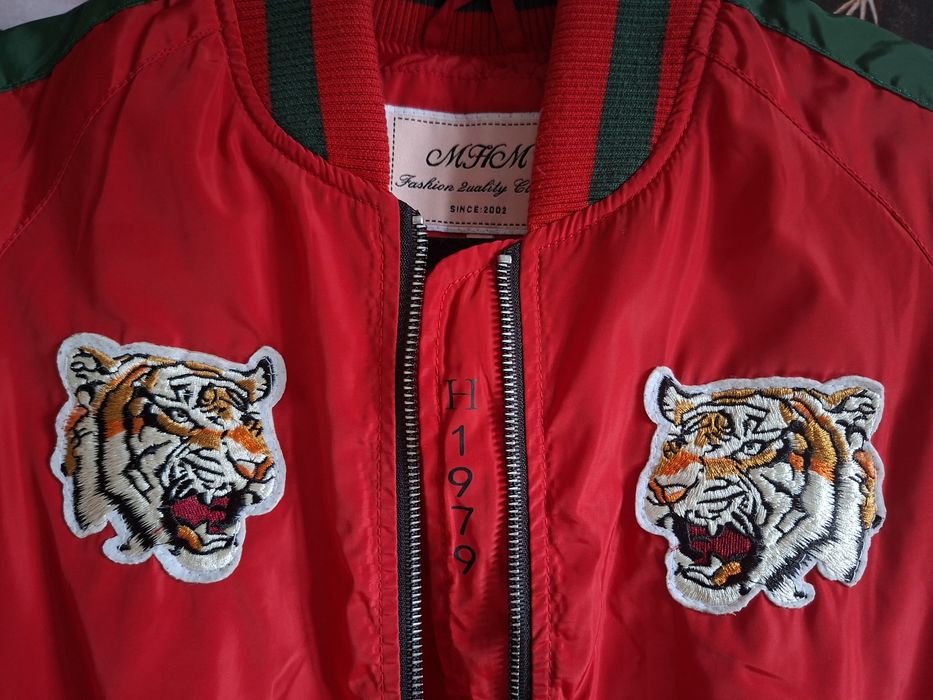 Kurtka bomberka wiatrówka retro vintage lata 80 czerwona highschool stranger things