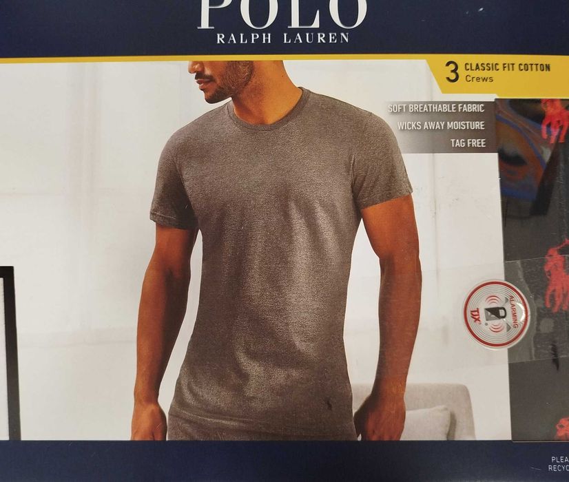 zestaw 3 koszulek Polo Ralph Lauren  3 Classic FIT Cotton Crew`s ALL BLACK size M
