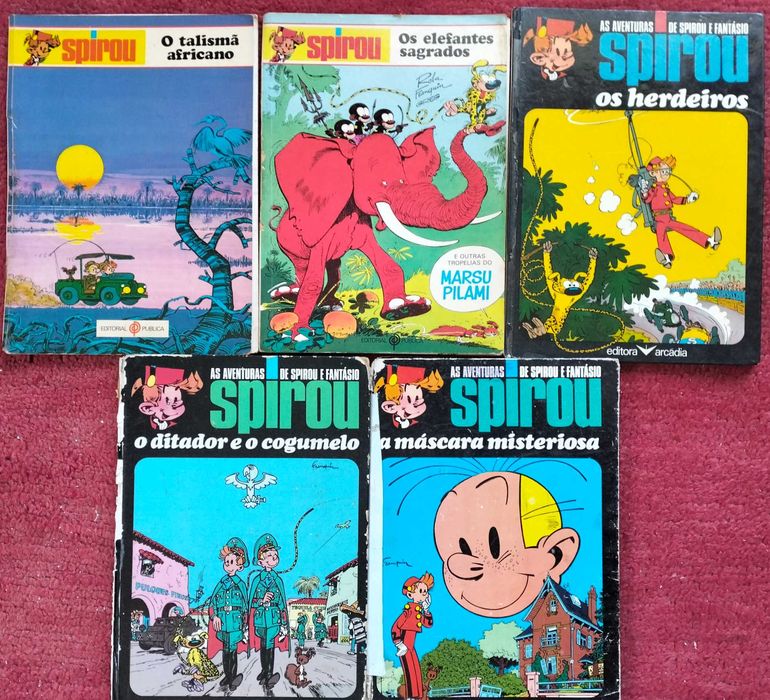 Spirou, Editora Arcádia e Bertrand, etc. (em português).