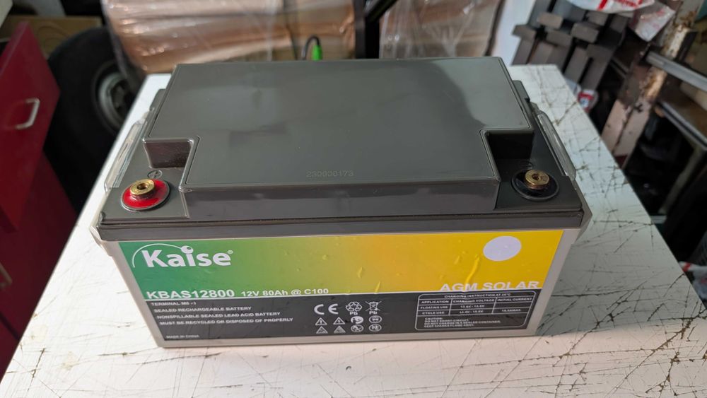 2x Baterias Kaise Solar AGM 12V 80Ah (Como Novas)