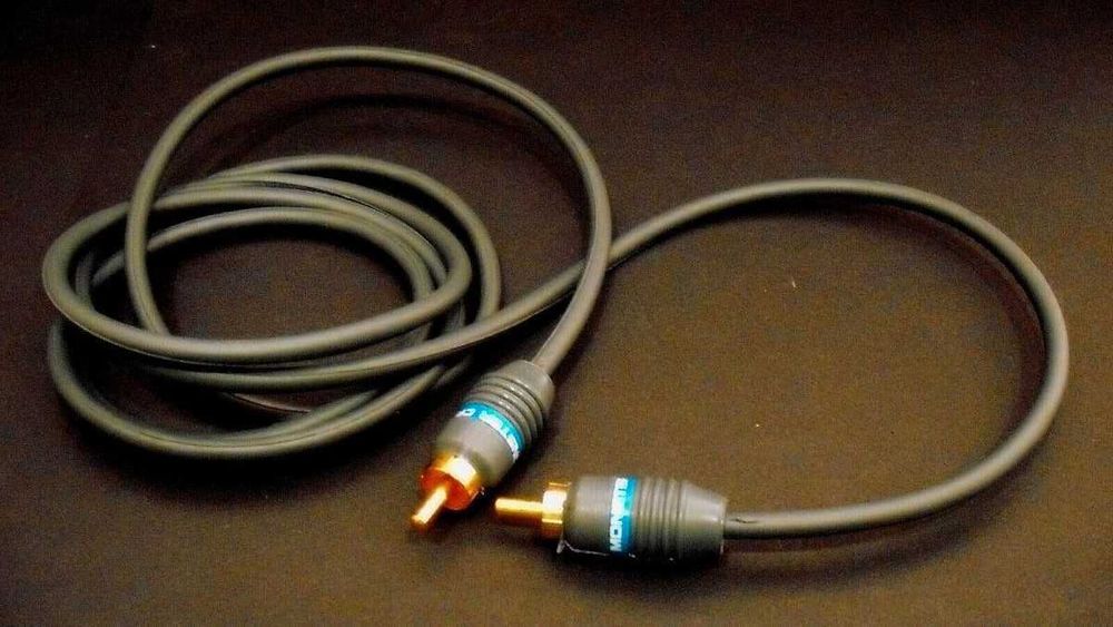 2 x RCA to RCA Male Stereo Audio Coax Cable Cord Gold Plated  4.9 4FT