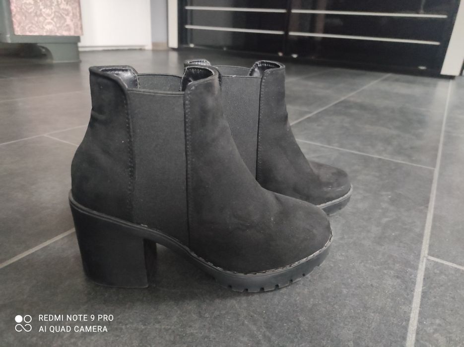 New Look __ botki czarne klasyczne na słupku