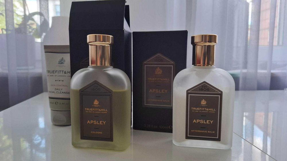 Truefitt & Hill Apsley zestaw (woda końska plus balsam) gratis żel